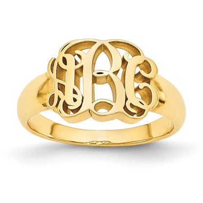 10K Gelbgold Monogramm-Siegelring