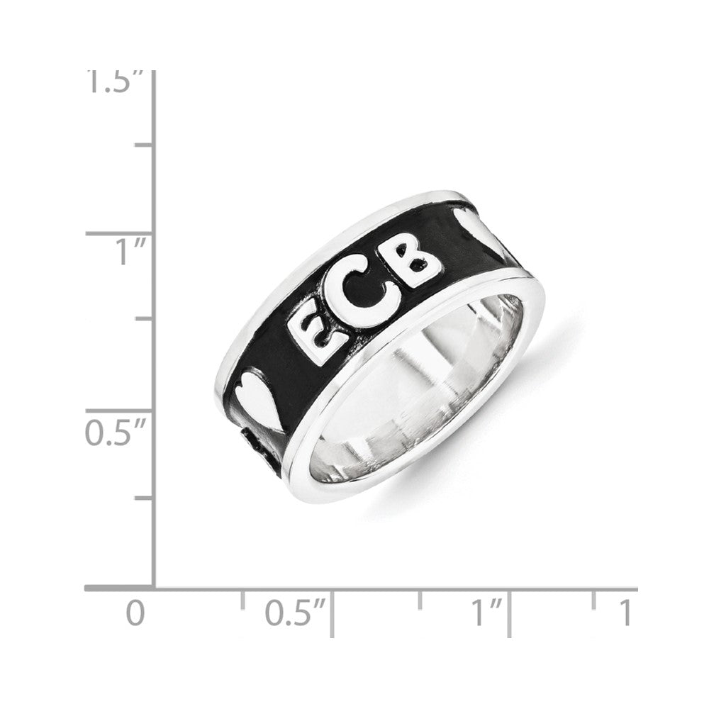 Siegelring mit Monogramm aus 14K Weißgold