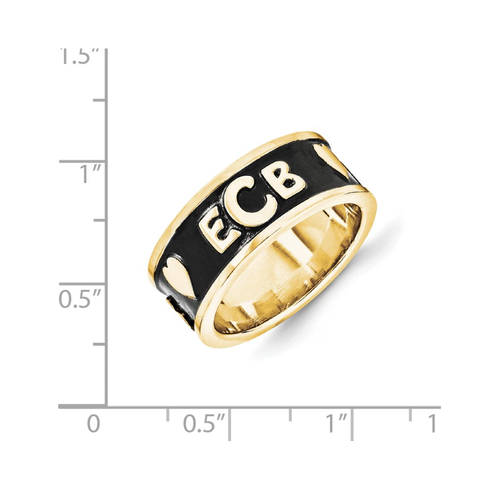 10K Gelbgold Monogramm-Siegelring