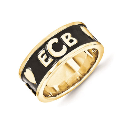 10K Gelbgold Monogramm-Siegelring