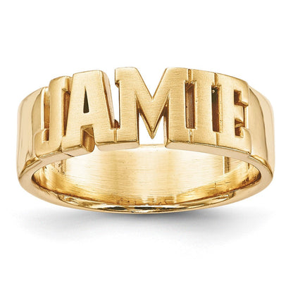 10K Gelbgold Personalisierter Namensring, poliert