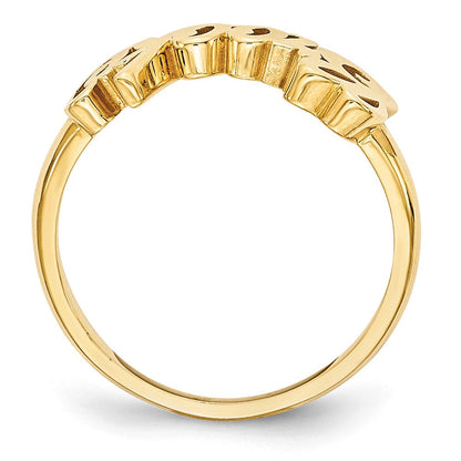 10K Gelbgold Personalisierter Namensring, poliert