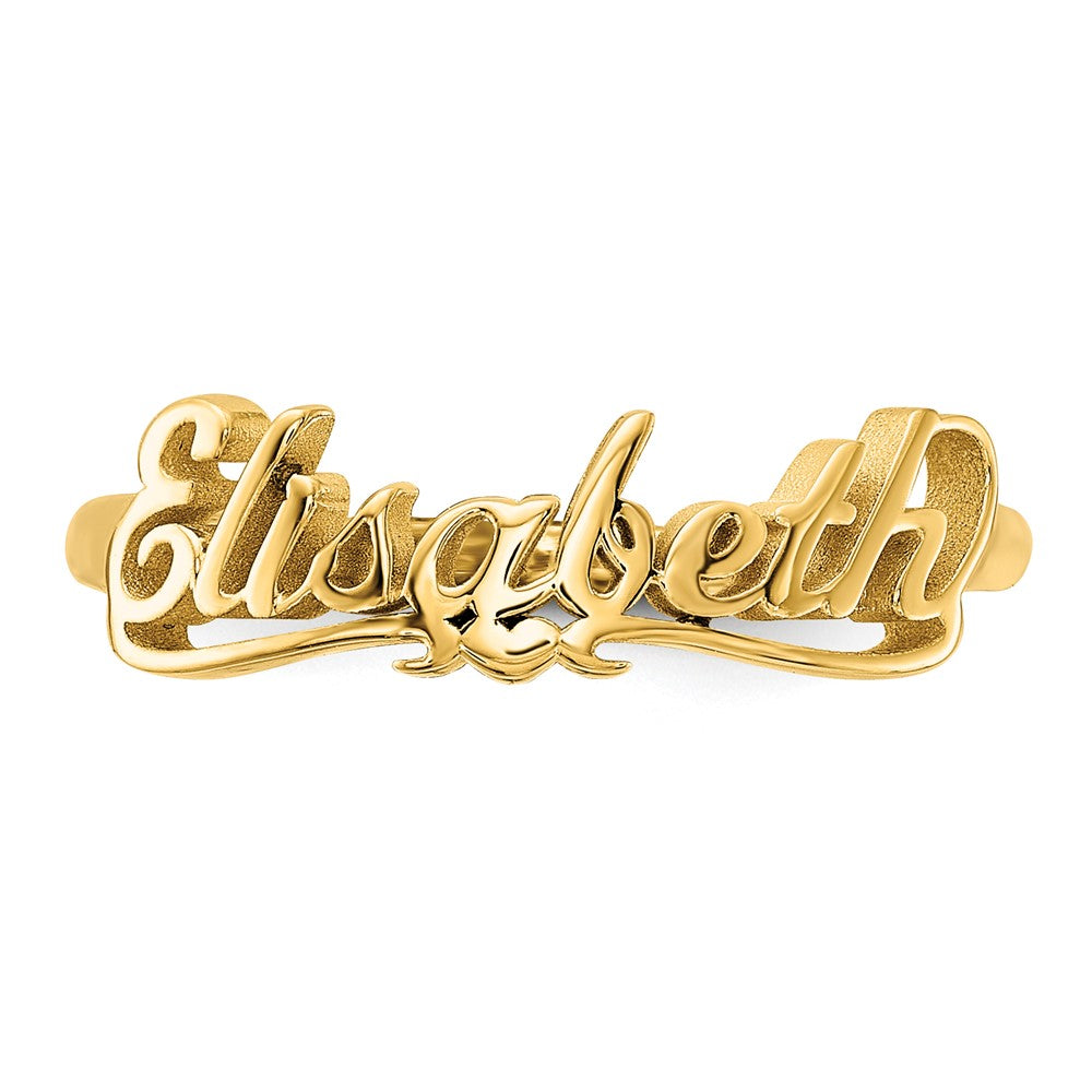 10K Gelbgold personalisierter polierter Ring