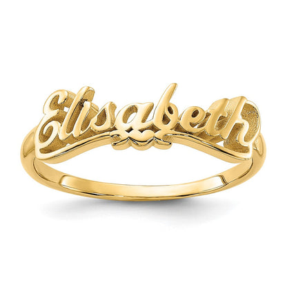 10K Gelbgold personalisierter polierter Ring