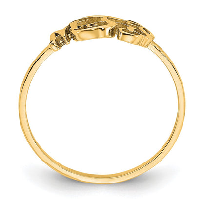 10K Gelbgold Ring mit Monogramm, poliert
