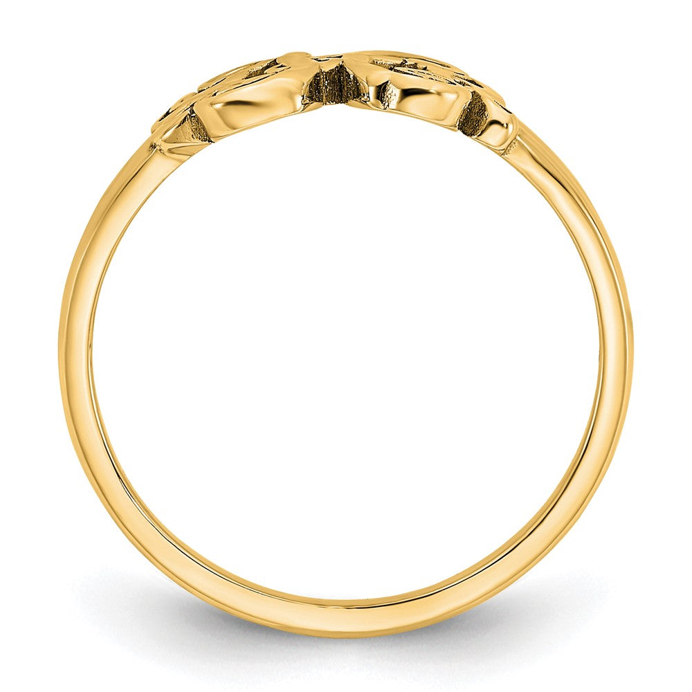 10K Gelbgold Ring mit poliertem Monogramm