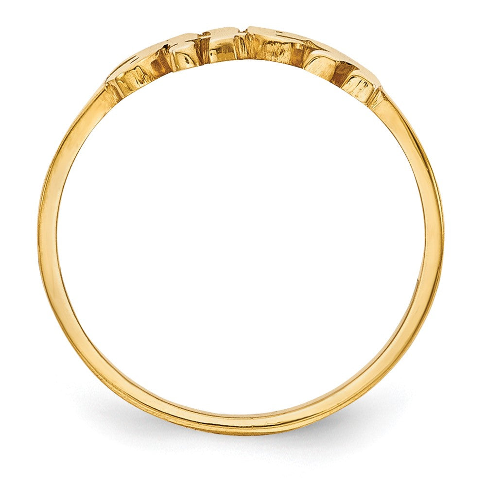 10K Gelbgold personalisierter Namensring, poliert