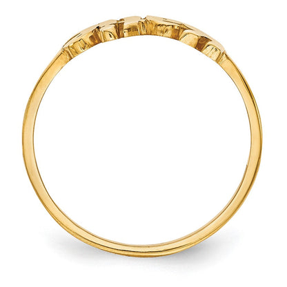 10K Gelbgold personalisierter Namensring, poliert