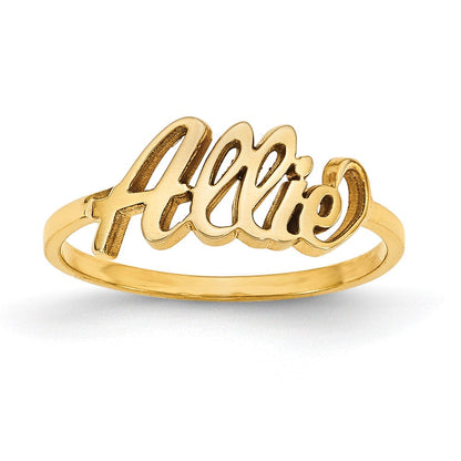 10K Gelbgold personalisierter polierter Ring