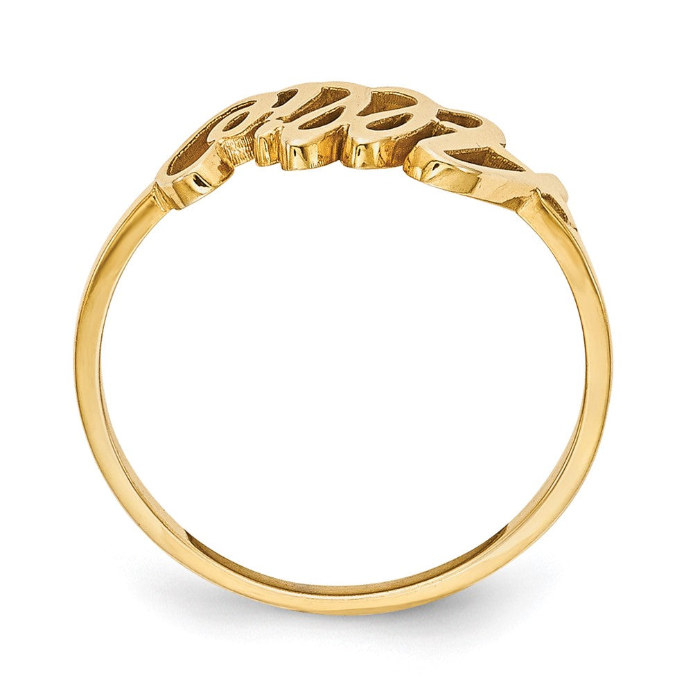 10K Gelbgold personalisierter polierter Ring