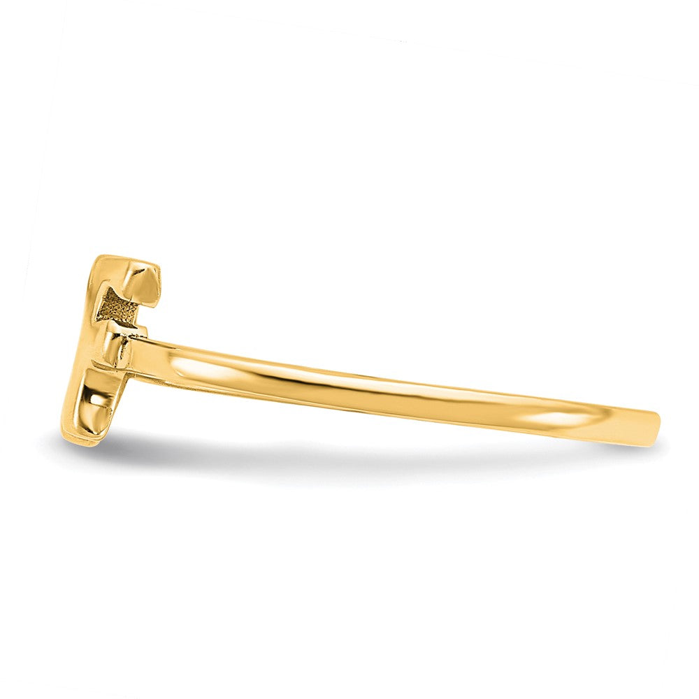 10K Gelbgold Ring mit doppeltem Initialenbuchstaben in Schreib- oder Blockschrift