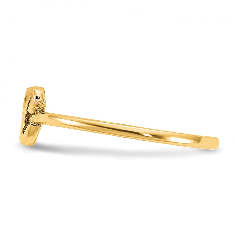 10K Gelbgold Ring mit doppeltem Initialenbuchstaben in Schreib- oder Blockschrift