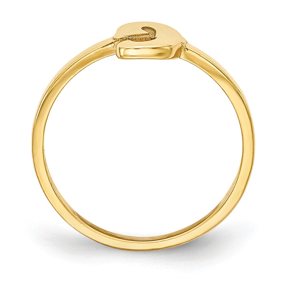 10K Gelbgold Ring mit Initiale in Schreibschrift oder Blockschrift