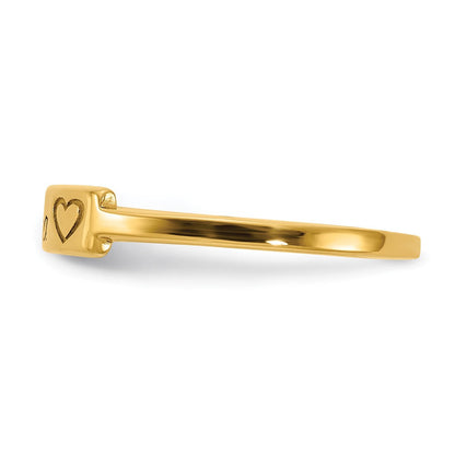 10K Gelbgold Ring mit personalisierbarem Namenszug