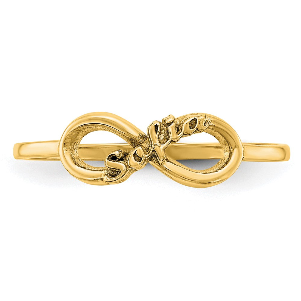 10K Gelbgold Personalisierter Infinity Namensring