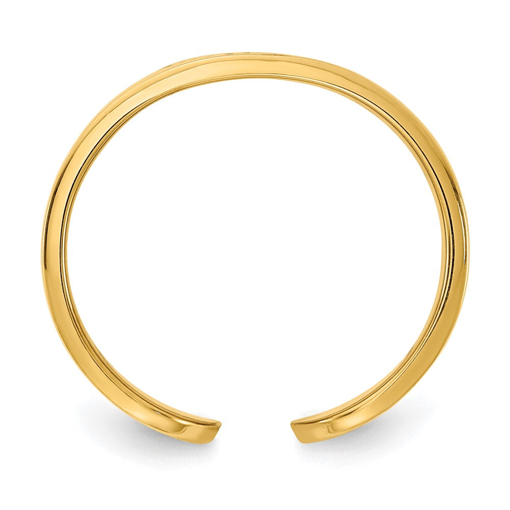 10K Gelbgold Zigarrenring im Monogramm-Stil, poliert