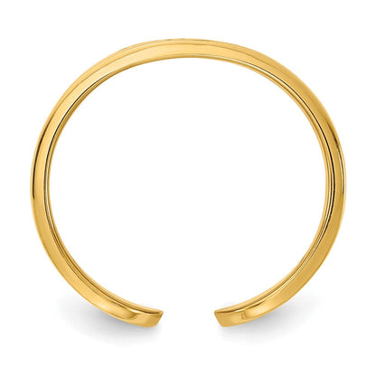 10K Gelbgold Zigarrenring im Monogramm-Stil, poliert