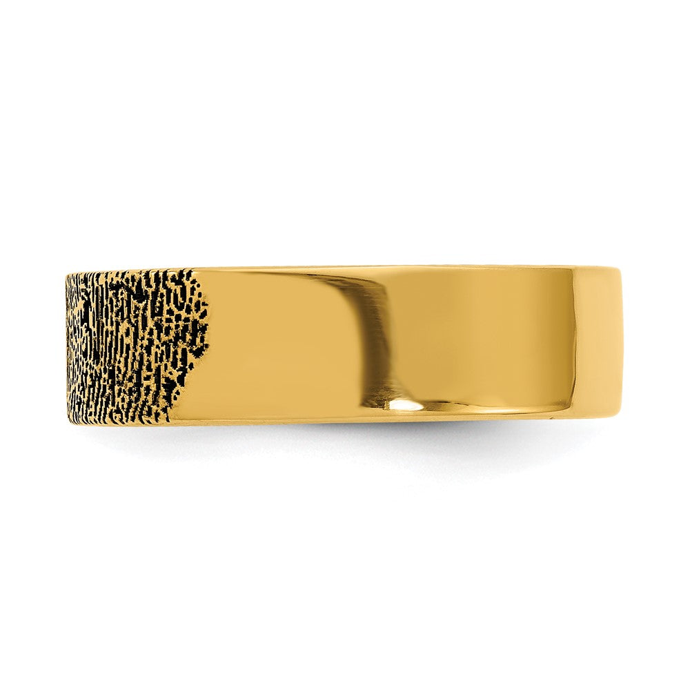 10K Gelbgold Fingerabdruck-Ring