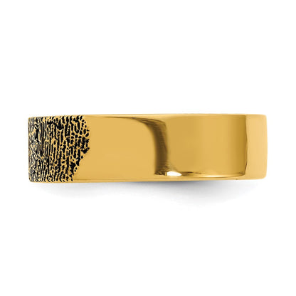 10K Gelbgold Fingerabdruck-Ring