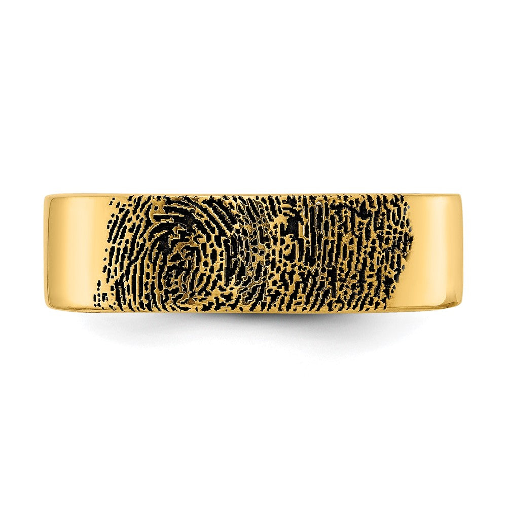 10K Gelbgold Fingerabdruck-Ring