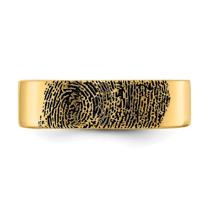 10K Gelbgold Fingerabdruck-Ring
