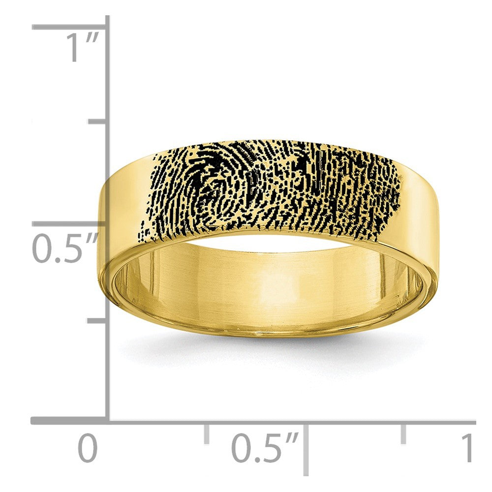 10K Gelbgold Fingerabdruck-Ring