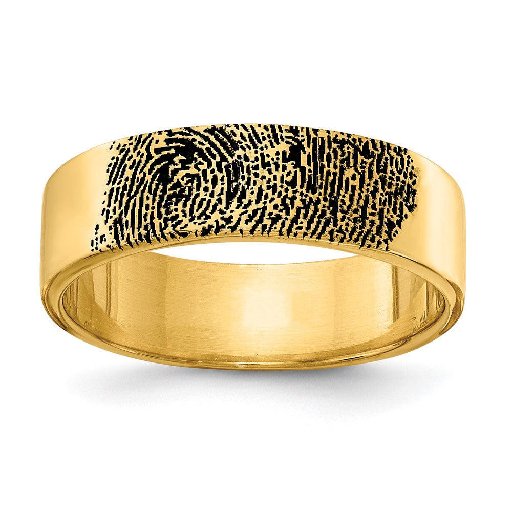 10K Gelbgold Fingerabdruck-Ring