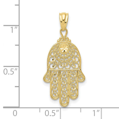 10K Gelbgold Hand Of God Anhänger