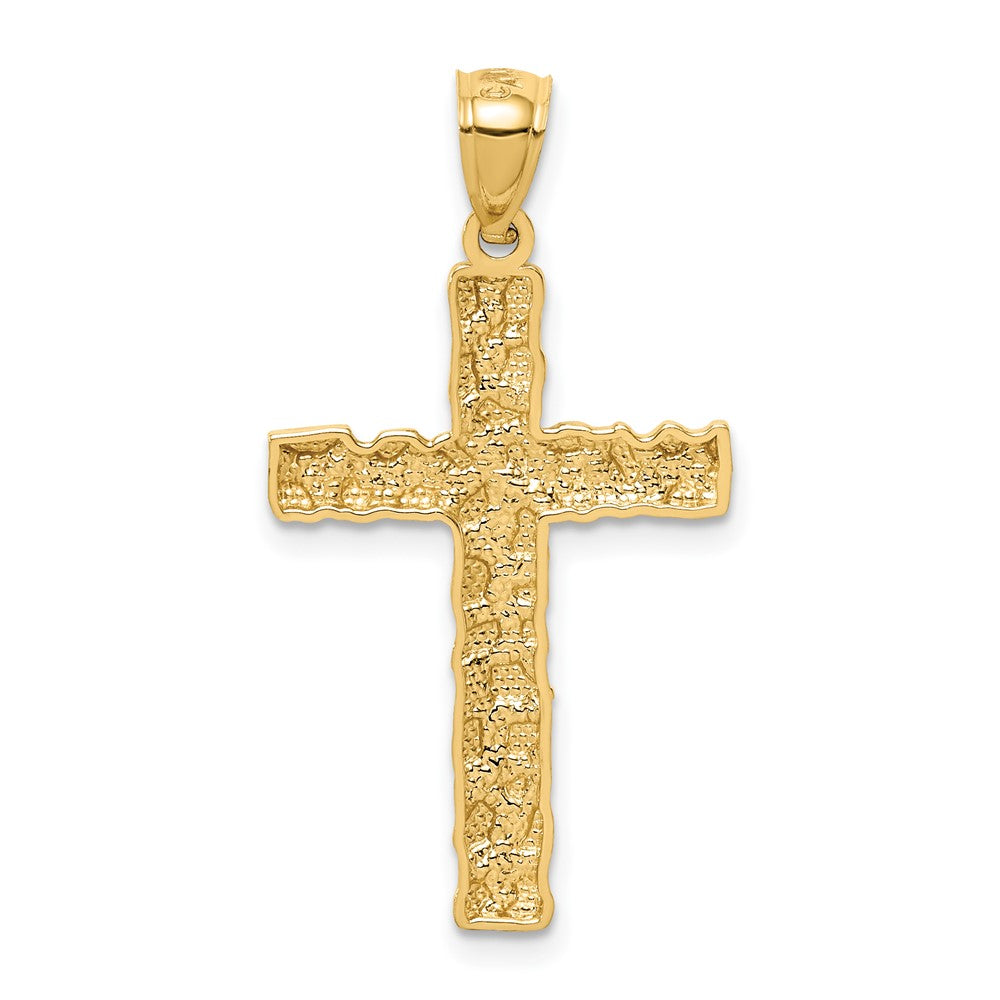 10K Gelbgold 10K Nugget Kreuz Anhänger