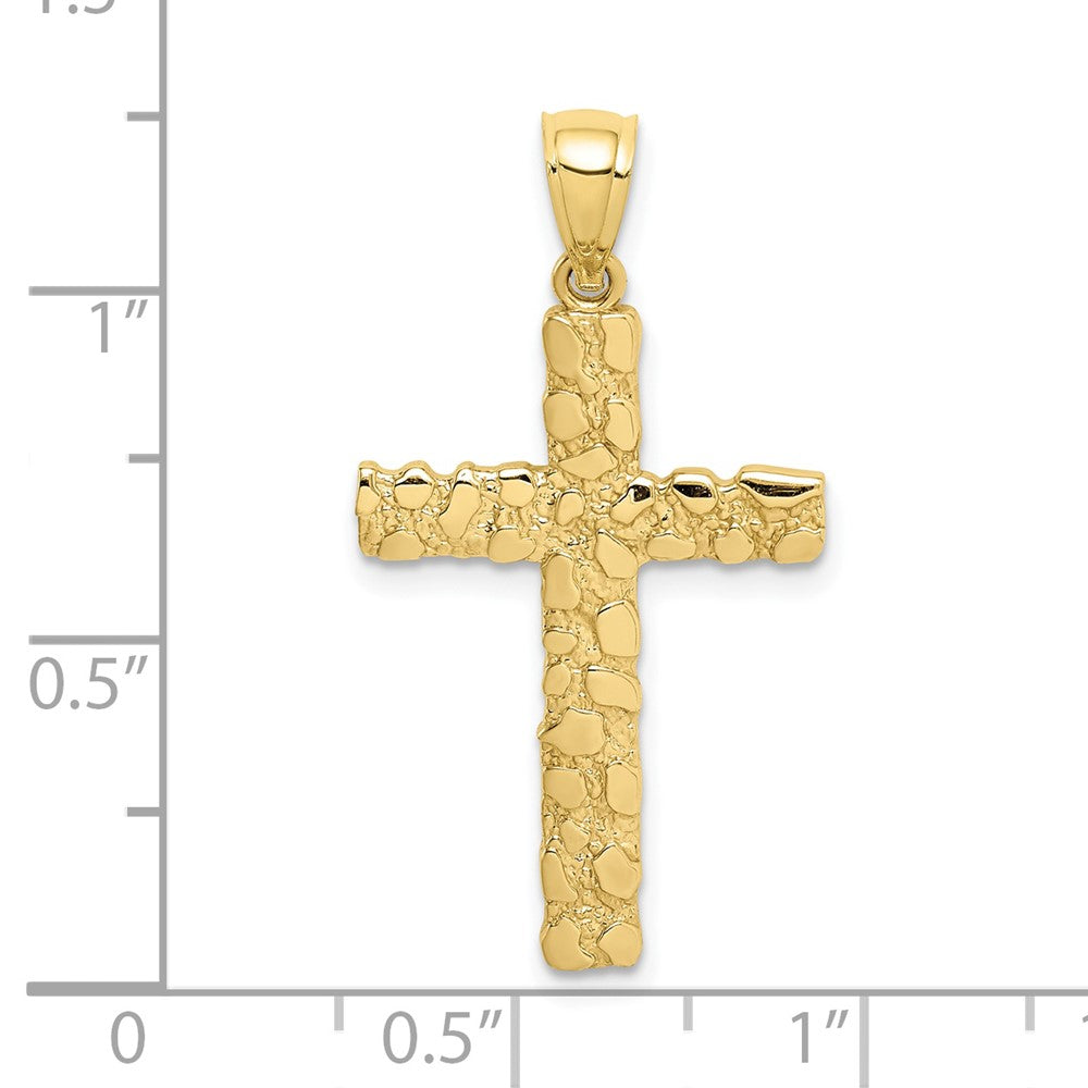 10K Gelbgold 10K Nugget Kreuz Anhänger