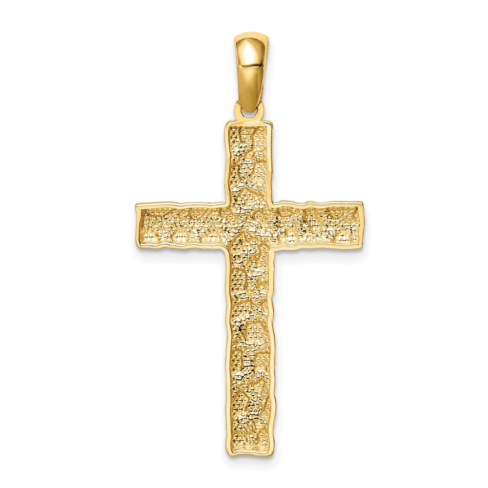 10K Gelbgold 10K Nugget Kreuz Anhänger