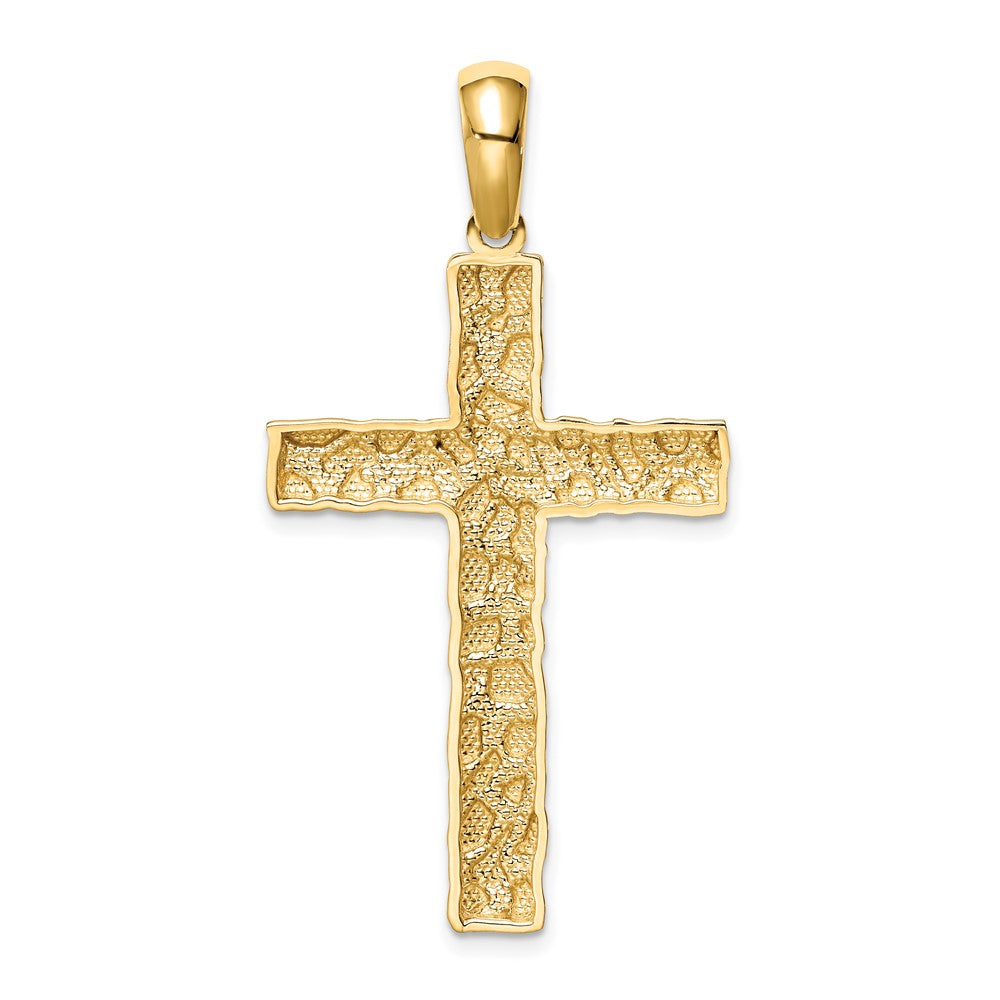 10K Gelbgold 10K Nugget Kreuz Anhänger