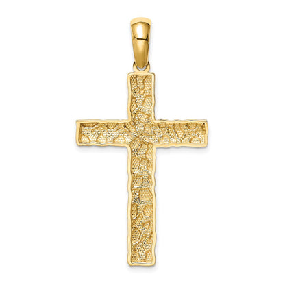 10K Gelbgold 10K Nugget Kreuz Anhänger