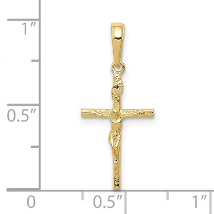 10K Gelbgold 10K Inri Hohl Kruzifix Anhänger