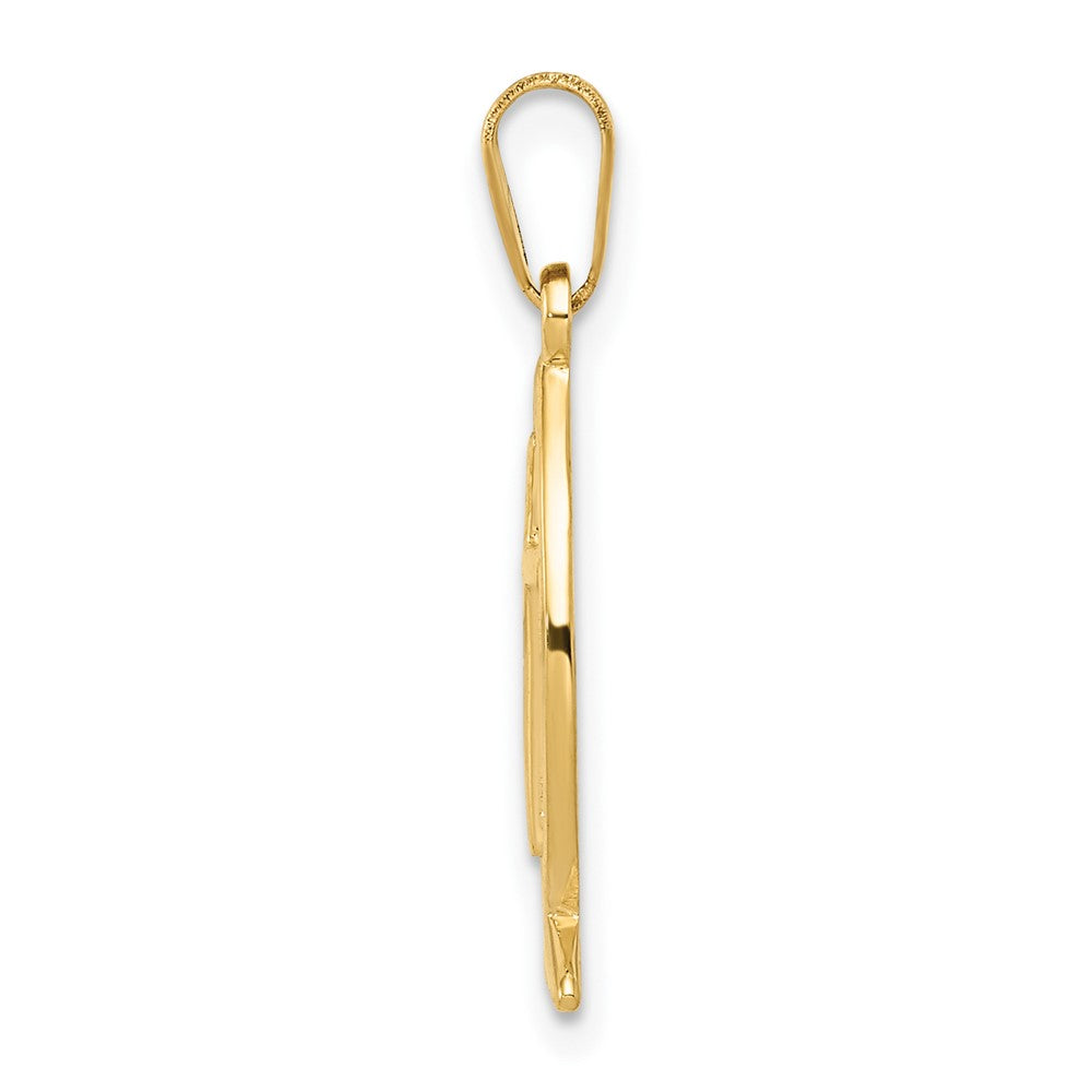 10K Gelbgold Ichthus Fisch Anhänger