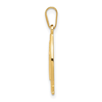 10K Gelbgold Ichthus Fisch Anhänger
