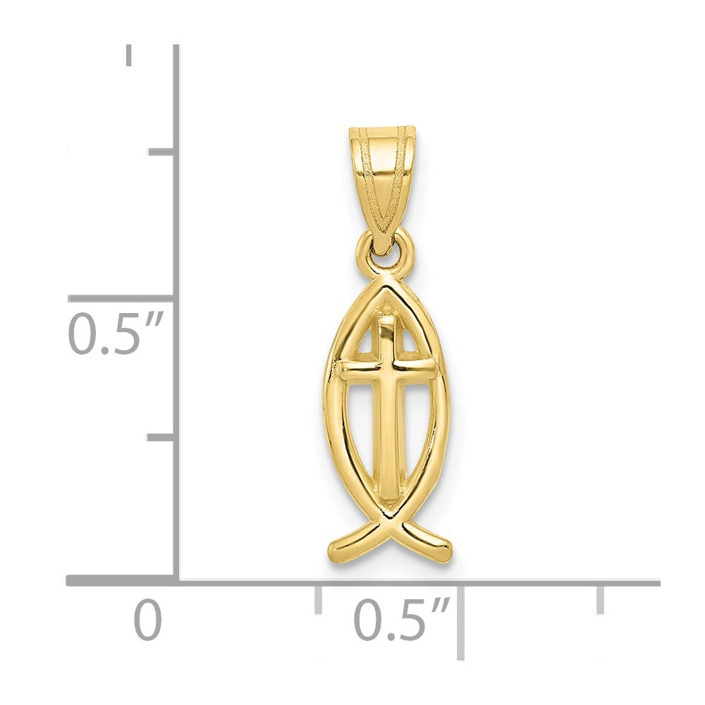 10K Gelbgold Ichthus Fisch Charm