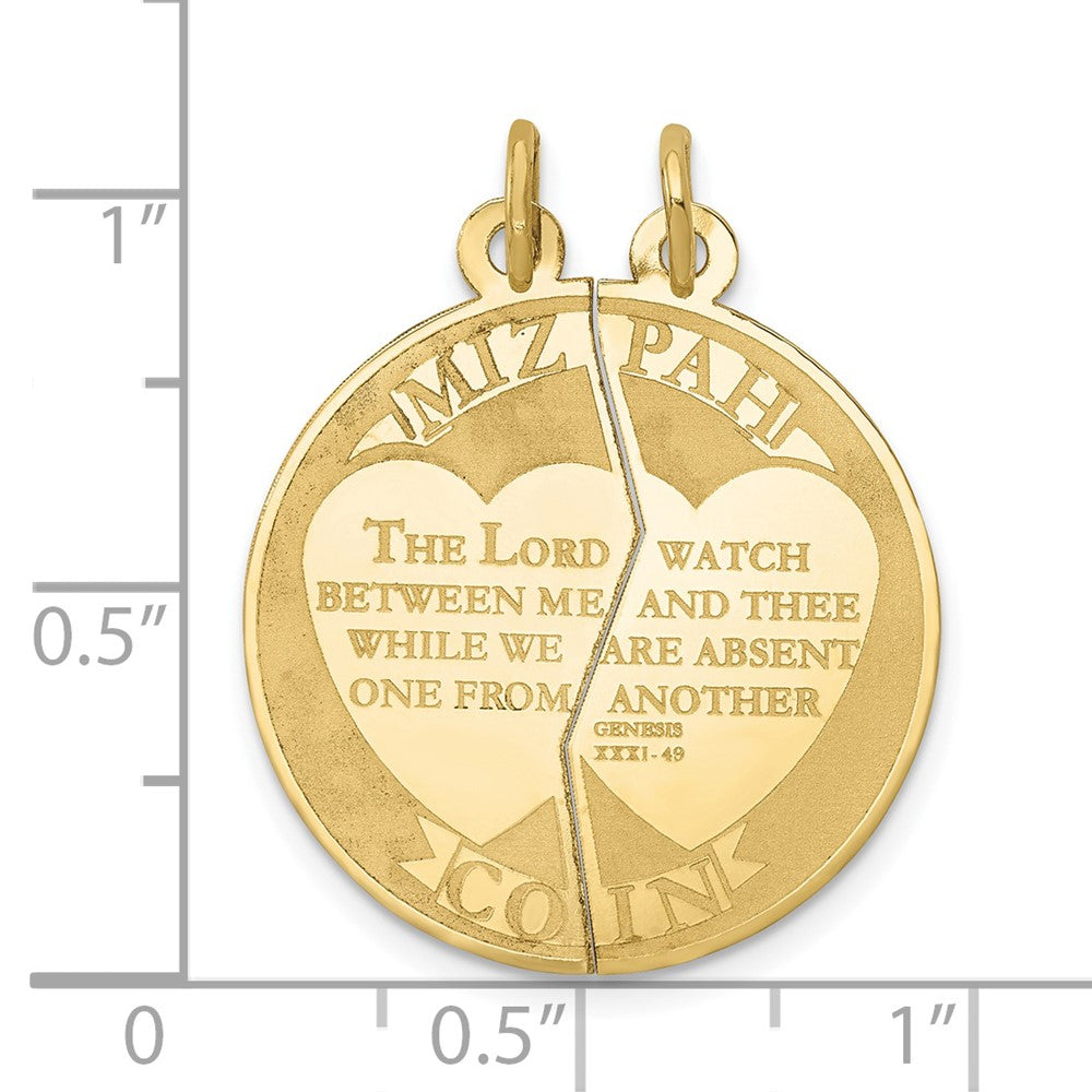 10K Gelbgold 10K Mizpah 2-piece Charm