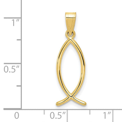 10K Gelbgold Ichthus Fisch Charm