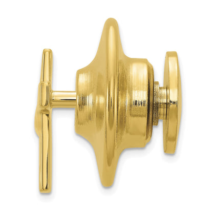 10K Gelbgold Kreuz mit 14K Krawatten Tac Stecker