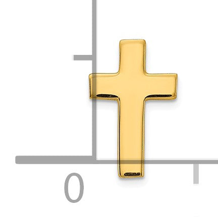 10K Gelbgold Kreuz mit 14K Krawatten Tac Stecker