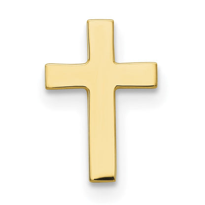 10K Gelbgold Poliert Kreuz mit 14K Krawatten Tac Stecker