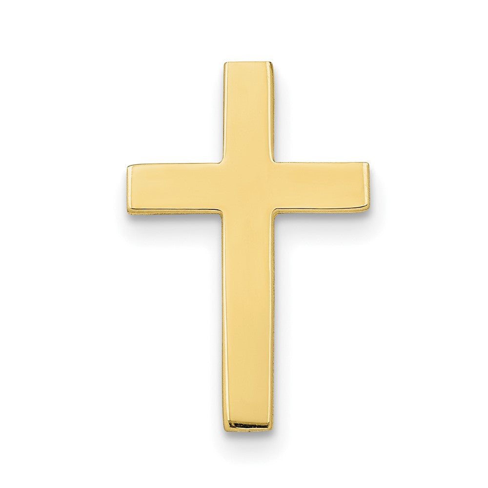 10K Gelbgold Poliert Kreuz mit 14K Krawatten Tac Stecker