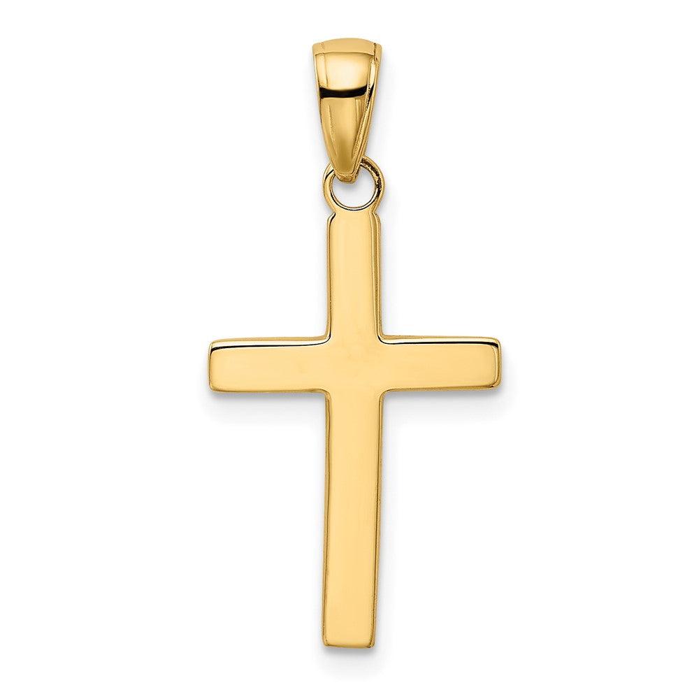 10K Gelbgold Poliert Kreuz Anhänger