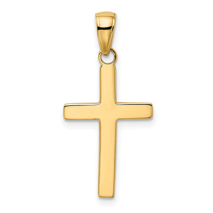 10K Gelbgold Poliert Kreuz Anhänger