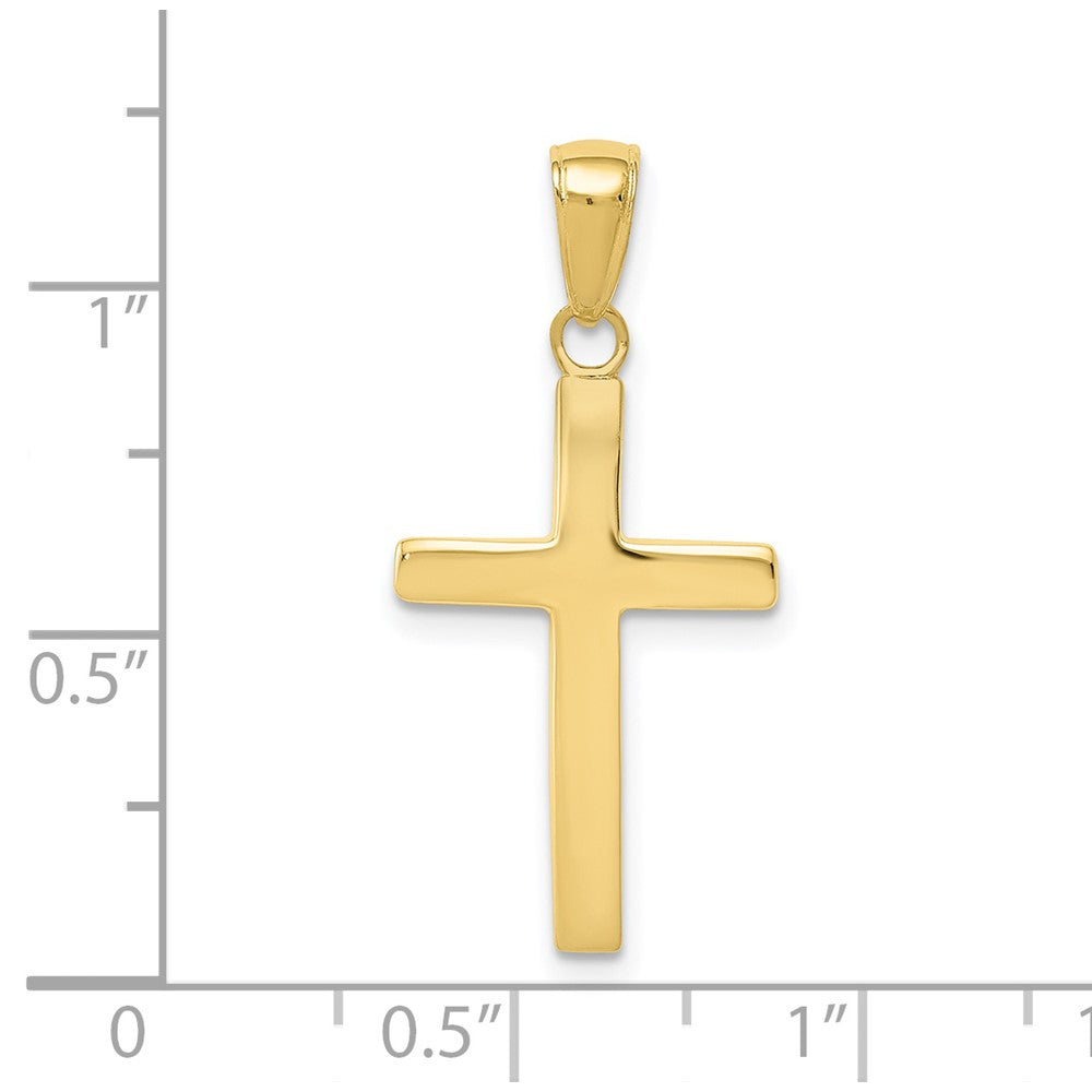 10K Gelbgold Poliert Kreuz Anhänger