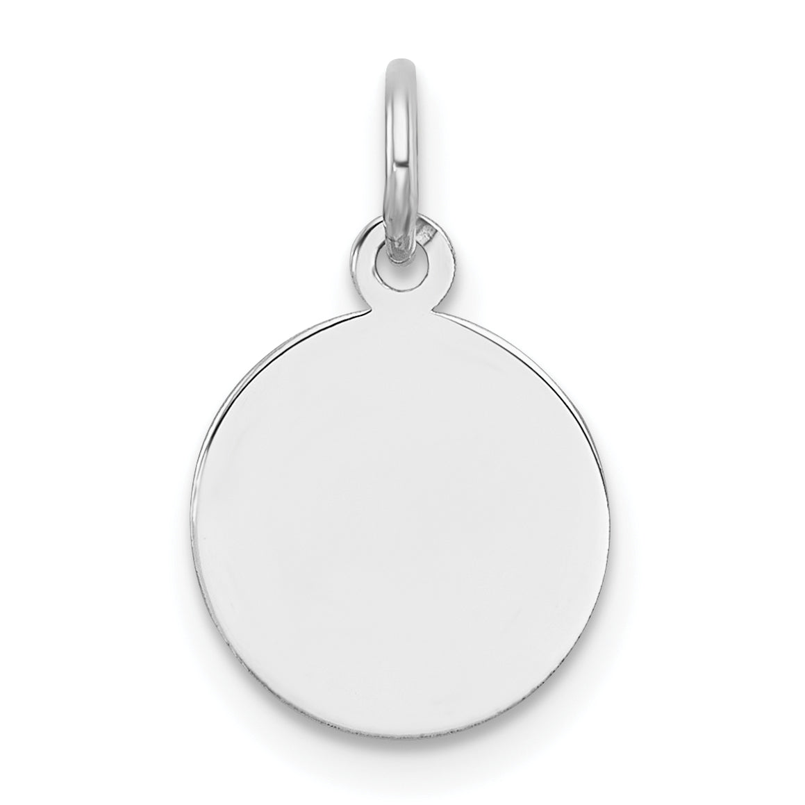 10K Weißgold 10K Rund Plättchen Charm