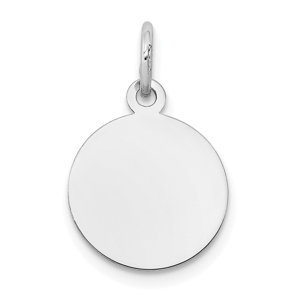 10K Weißgold 10K Rund Plättchen Charm