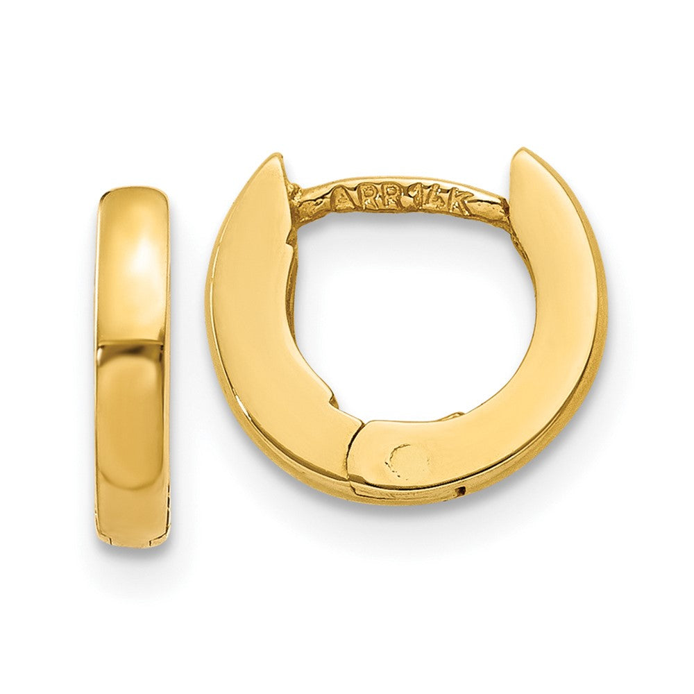 10K Gelbgold Poliert Klappbar Ohrringe