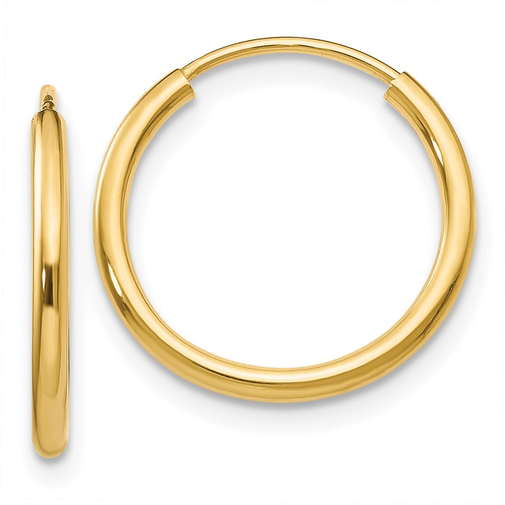 10K Gelbgold 1.5mm Poliert Rund Endlos Creolen